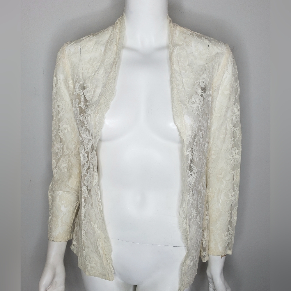 Vintage California Things Cream Lace Women's Open Top